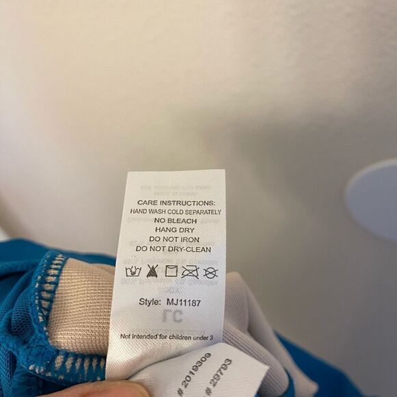 WEISSMAN Balera Dance Costume teal Culotte Unitard With Mesh MJ11187 Child LC - Picture 8 of 10